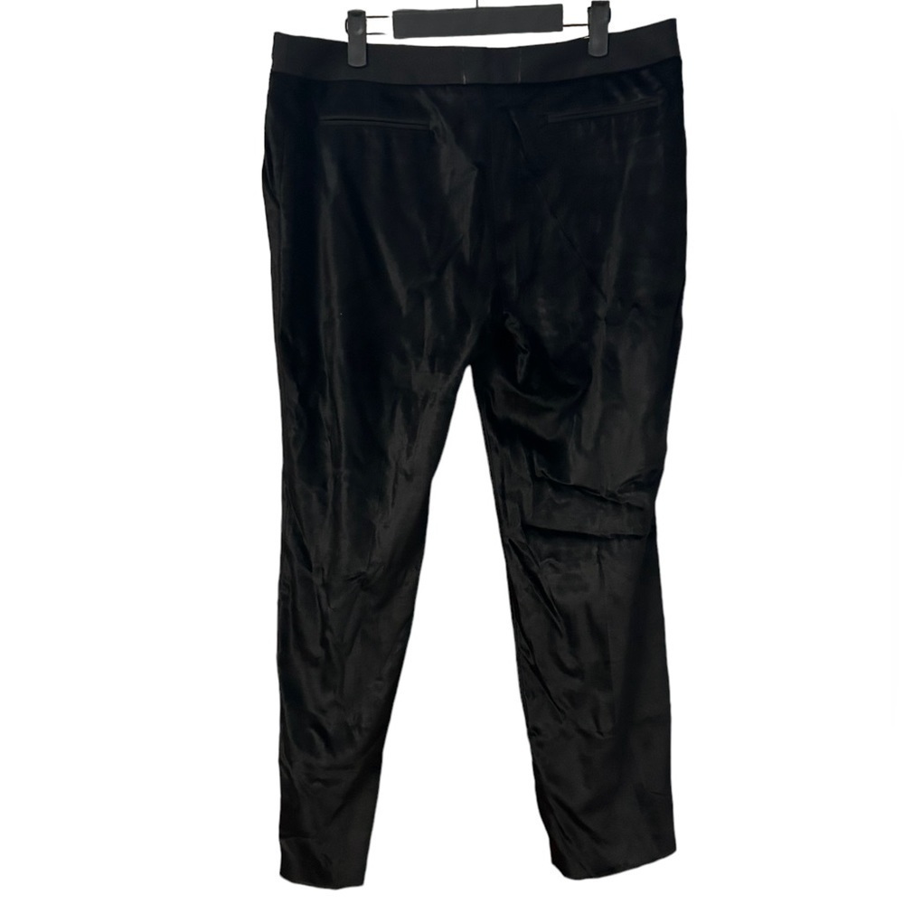 NWT TED BAKER BLACK VELOUR STRAIGHT LEG PANTS - Picture 2 of 5